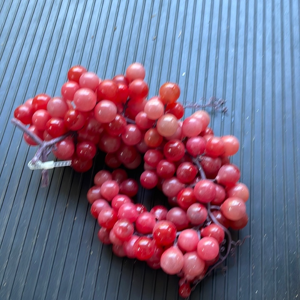 Red Faux Grape Decor